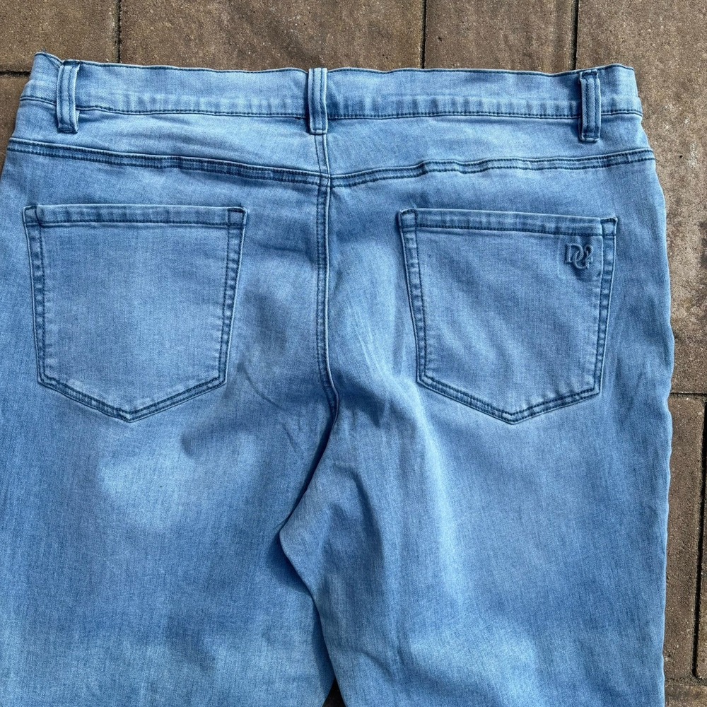 NWT DG2 Diane Gilman Size 16PW/38x26 High Rise Southwestern Fringed Hem Jeans - Picture 8 of 12